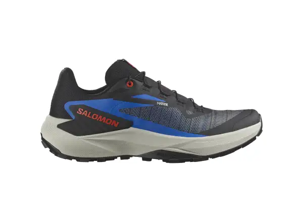 Salomon Genesis Herren Laufschuhe Black/French Blue/Cherry Tomato
