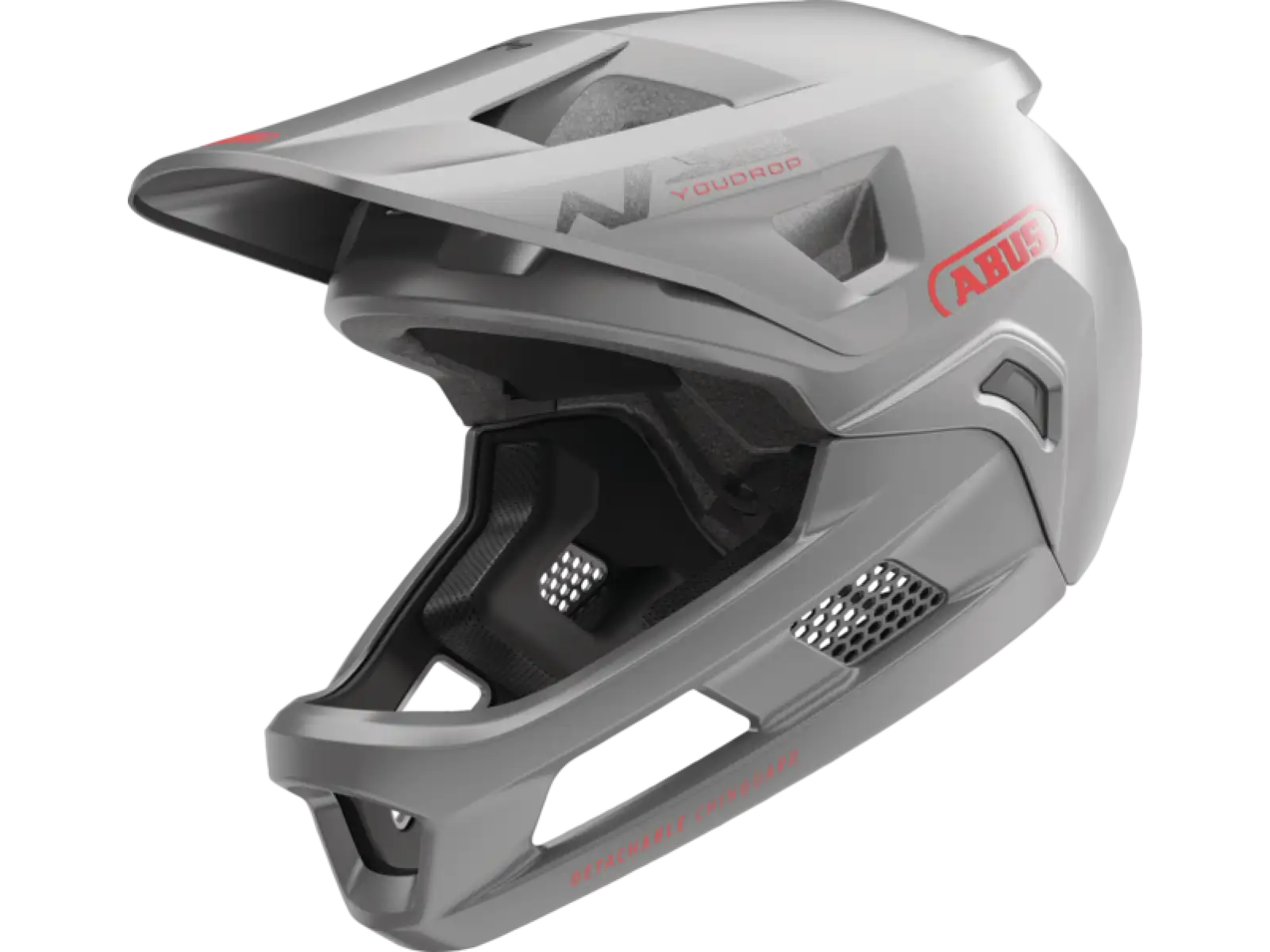 Abus YouDrop FF Kinderhelm in Silber.