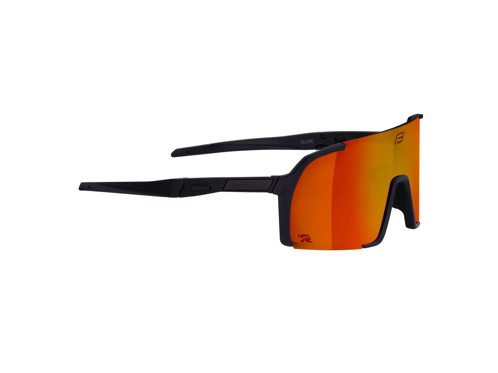 Force Glare Brille schwarz/rot Spiegelglas