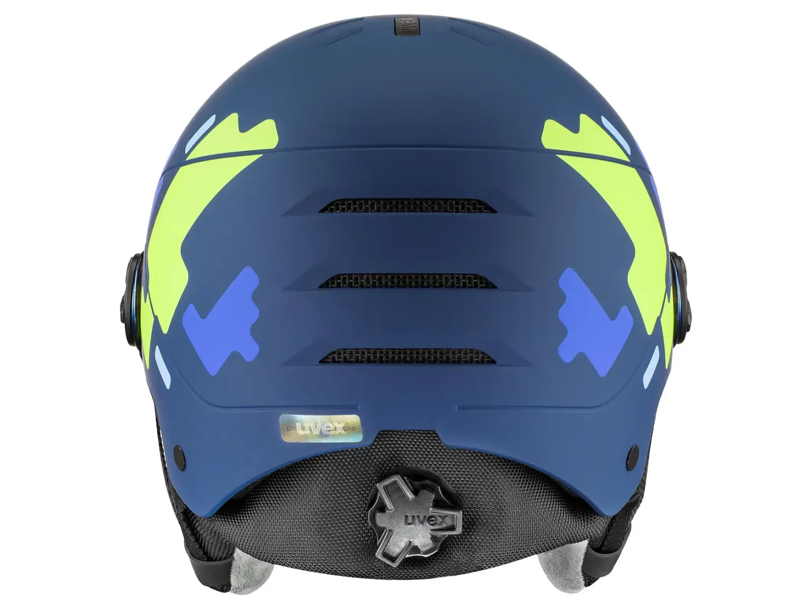 Uvex Rocket Jr Visor Skihelm blue matt