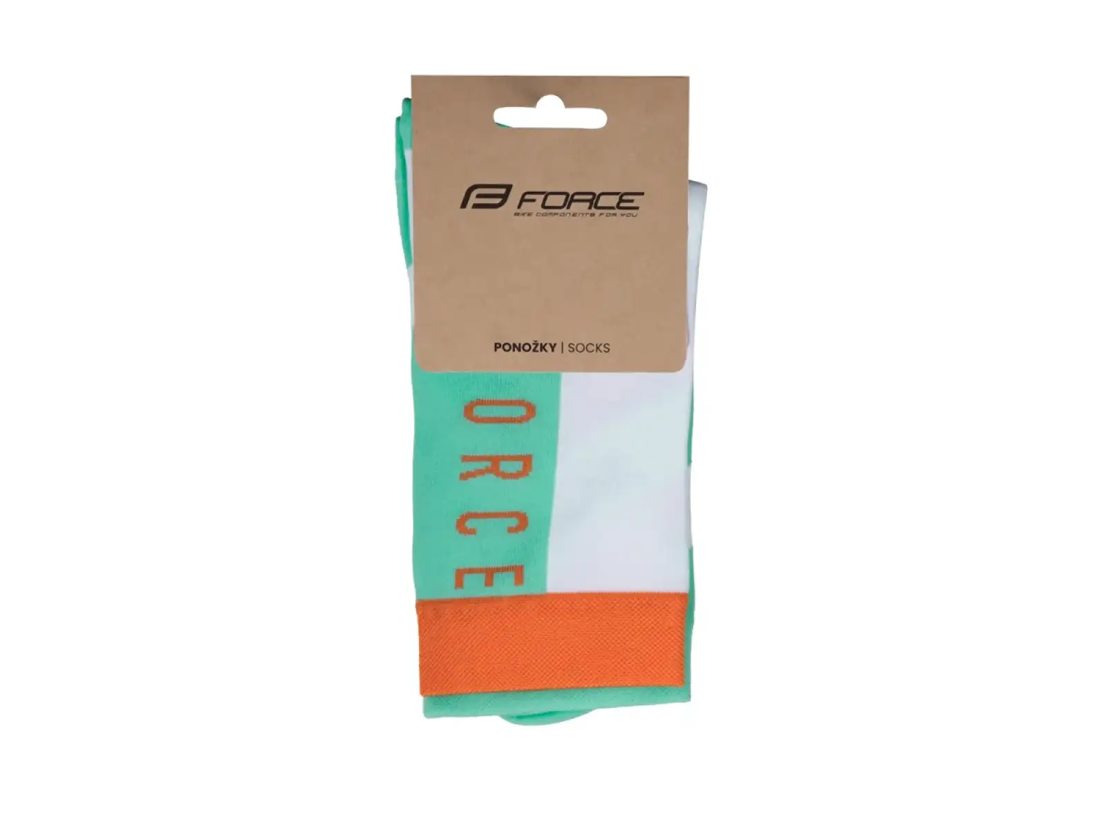 Force Slanted Radsocken weiß/grün