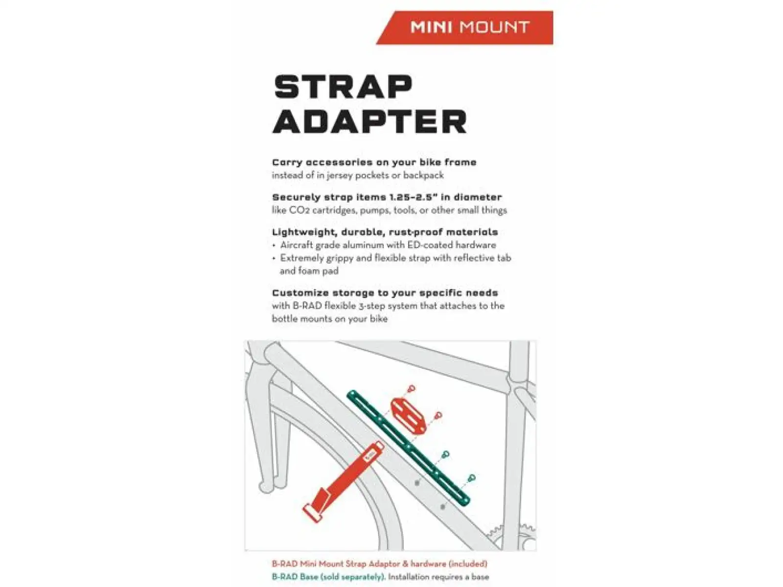 Wolf Tooth Adapter B-RAD Mini Strap/Zubehörhalterung