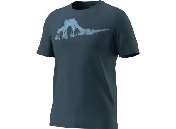 Dynafit Graphic Cotton Herren T-Shirt Kurzarm Smoke Blue/Tabloid