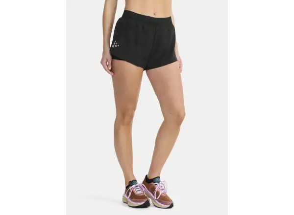 Craft Pro Hypervent Split 2 Damen-Laufshorts Schwarz