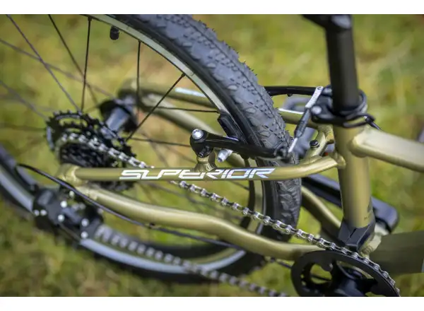 Superior F.L.Y. 20 VB Matte Olive Metallic/Hologram Chrome Kinder-Mountainbike.