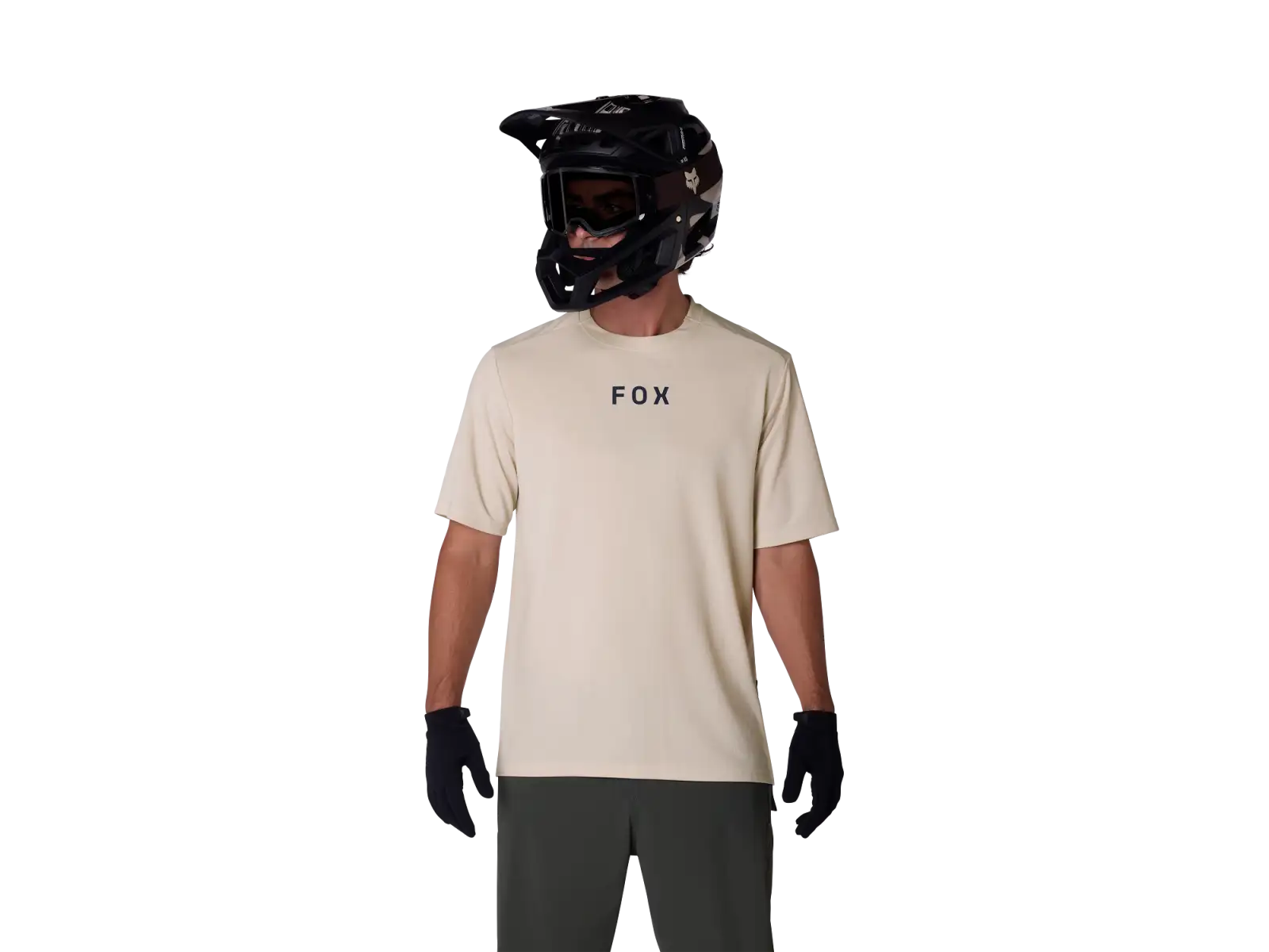 Fox Ranger Herrentrikot Kurzarm Wordmark Chalk