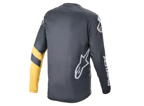Alpinestars Racer V3 Herren Langarmtrikot Anthrazit/Schwefelgelb