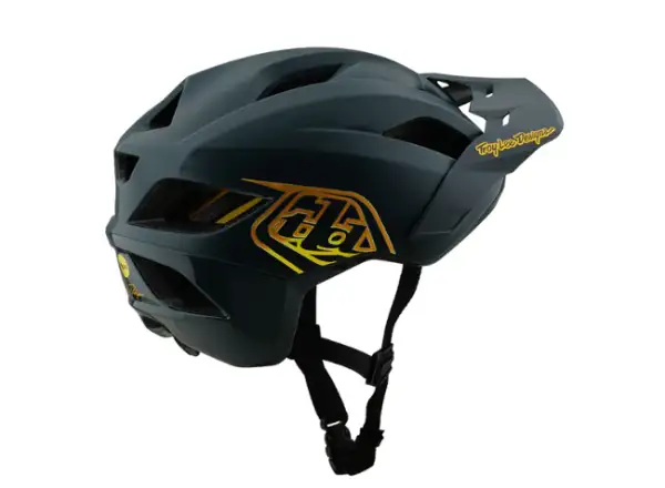Troy Lee Designs Flowline Point Kinderhelm Gray/Gold