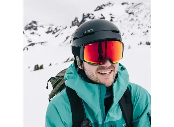 Smith 4D Mag Skibrille Black / ChromaPop Sun Red Mirror (2 Gläser)