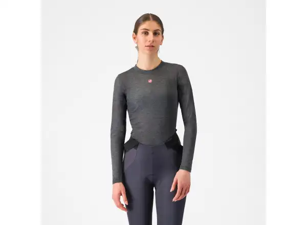 Castelli Medio Base Layer Damenunterhemd langarm Melange Gray