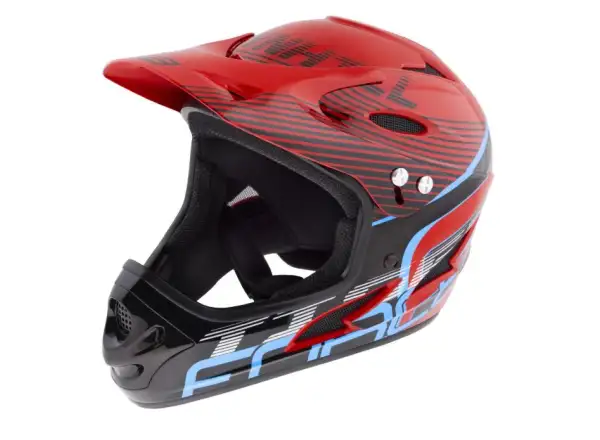 Force Tiger Downhill Helm Rot/Schwarz/Blau
