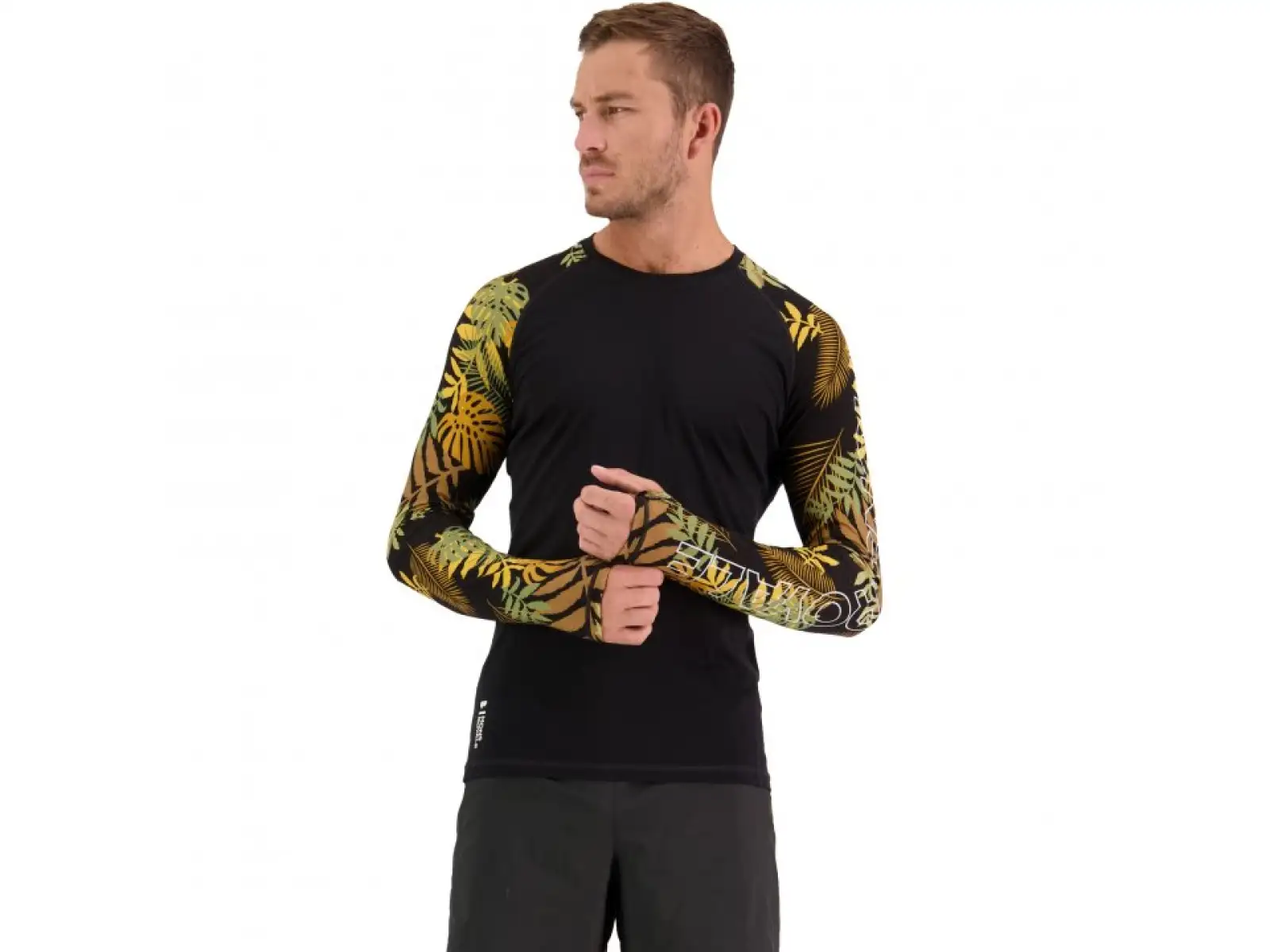 Mons Royale Temple Tech LS Herren Langarmshirt in Naturtarnung.