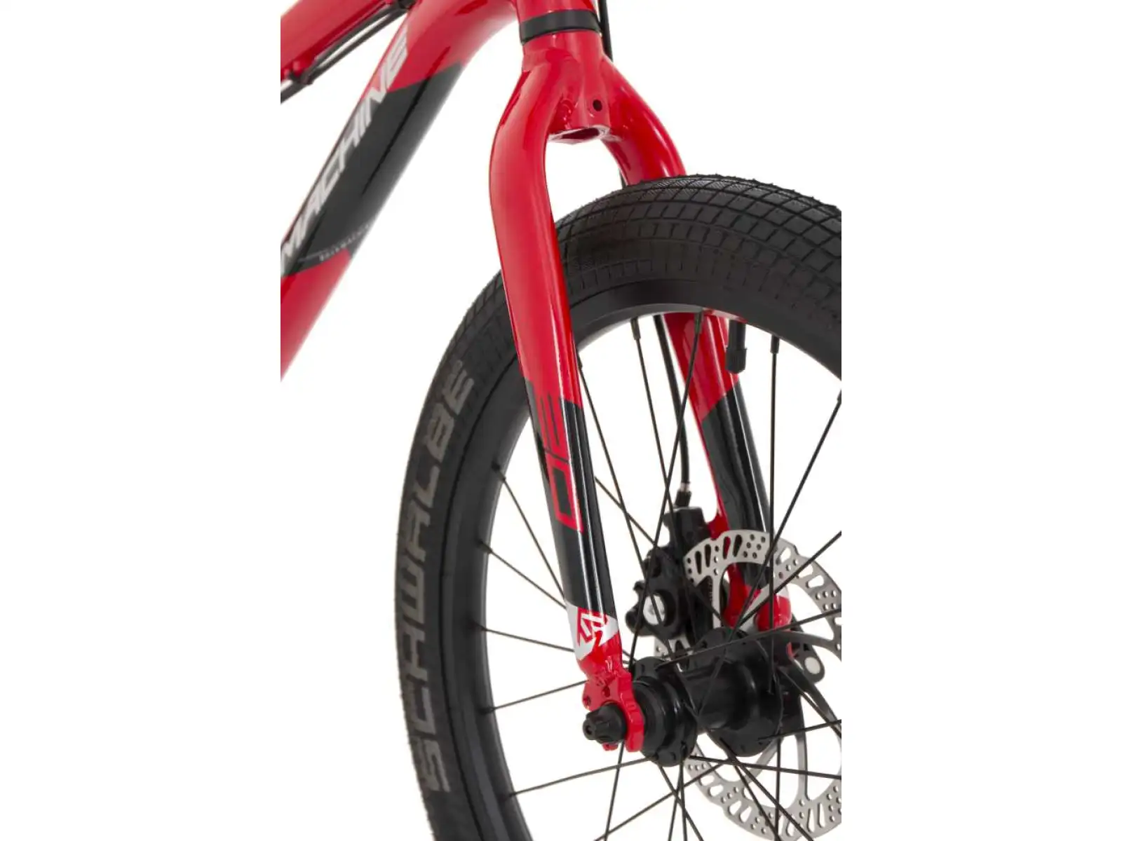 Rock Machine Blizz 20 MD Kinderfahrrad Gloss Rot/Weiß/Schwarz