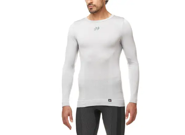 SIXS TS1 V2 Funktionsshirt Langarm Silber/Weiß