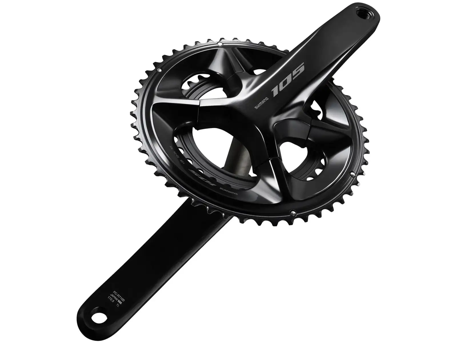 Shimano 105 FC-R7100 2x12sp. Straßenkurbeln 50x34 Zähne schwarz