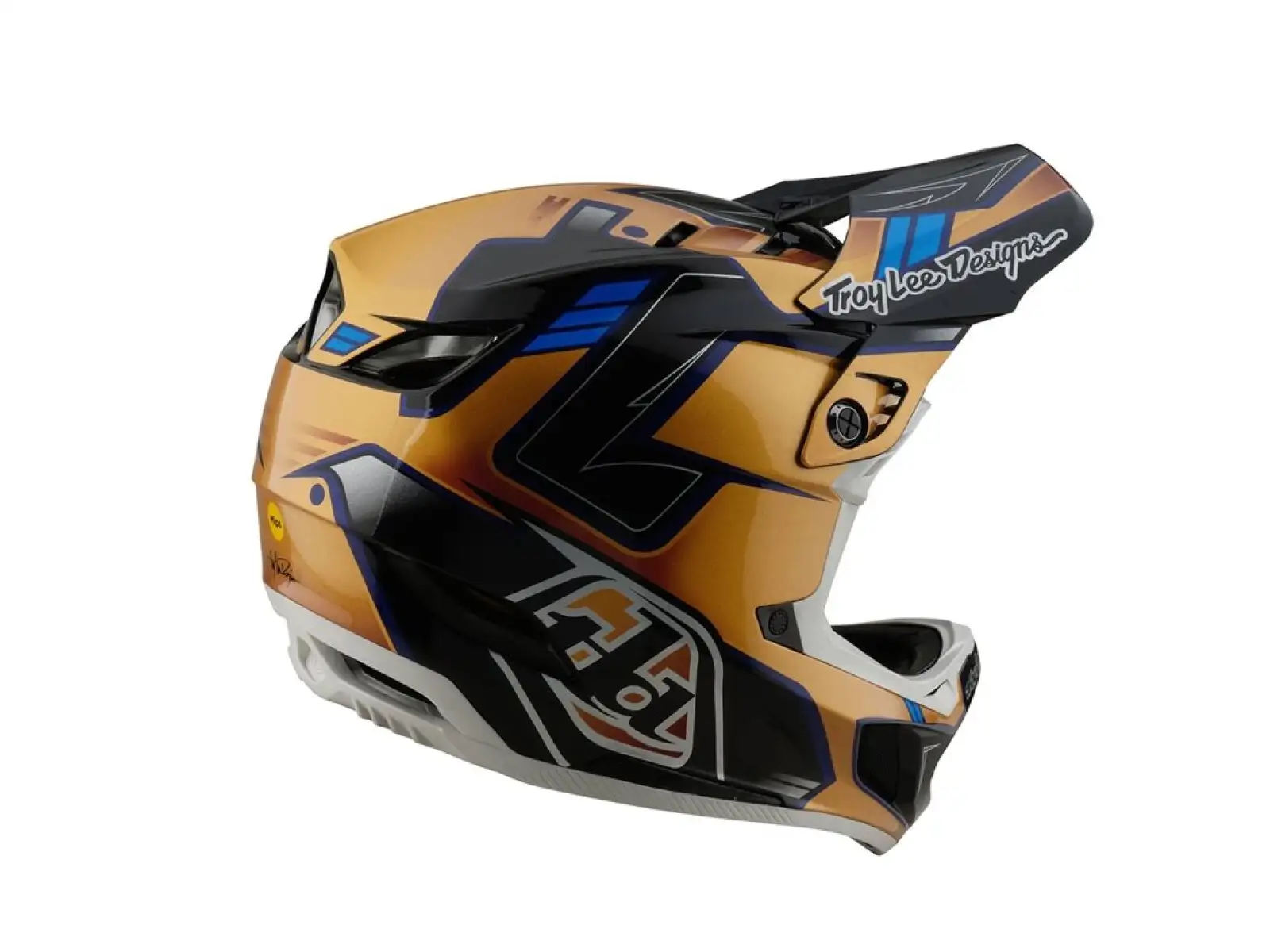 Troy Lee Designs D4 Composite Integralhelm Royalty Black/Gold