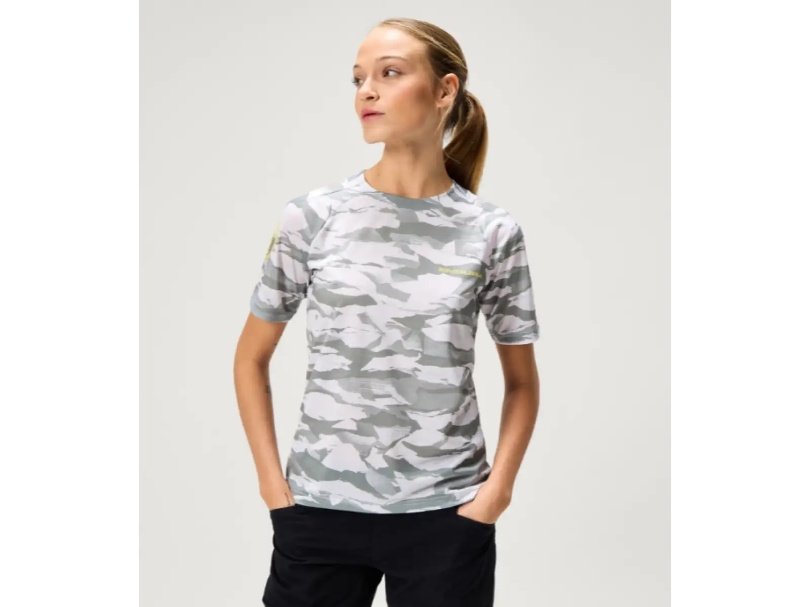 Endura LTD Mountain Camo Damen Trikot kurzarm Haar Grey