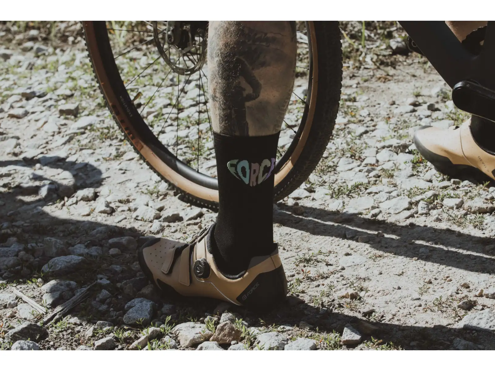 Force In Heart Socken Lang - Schwarz
