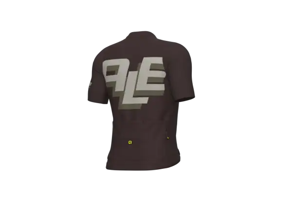 Alé PR-E Sauvage Herren-Fahrradtrikot mit kurzen Ärmeln Braun