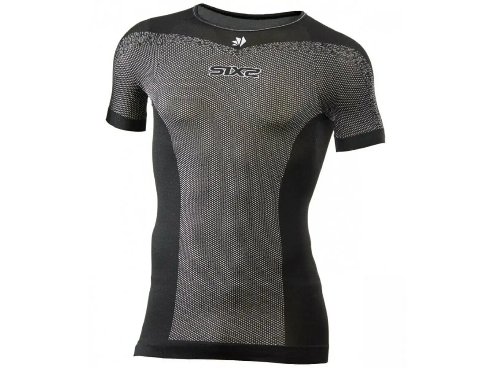 SIXS TS1L BT Funktions-T-Shirt mit kurzem Arm in Carbon-Schwarz.