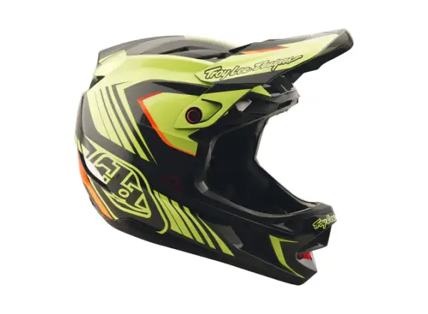 Troy Lee Designs D4 Polyacrylite Qualifier Helm schwarz/gelb