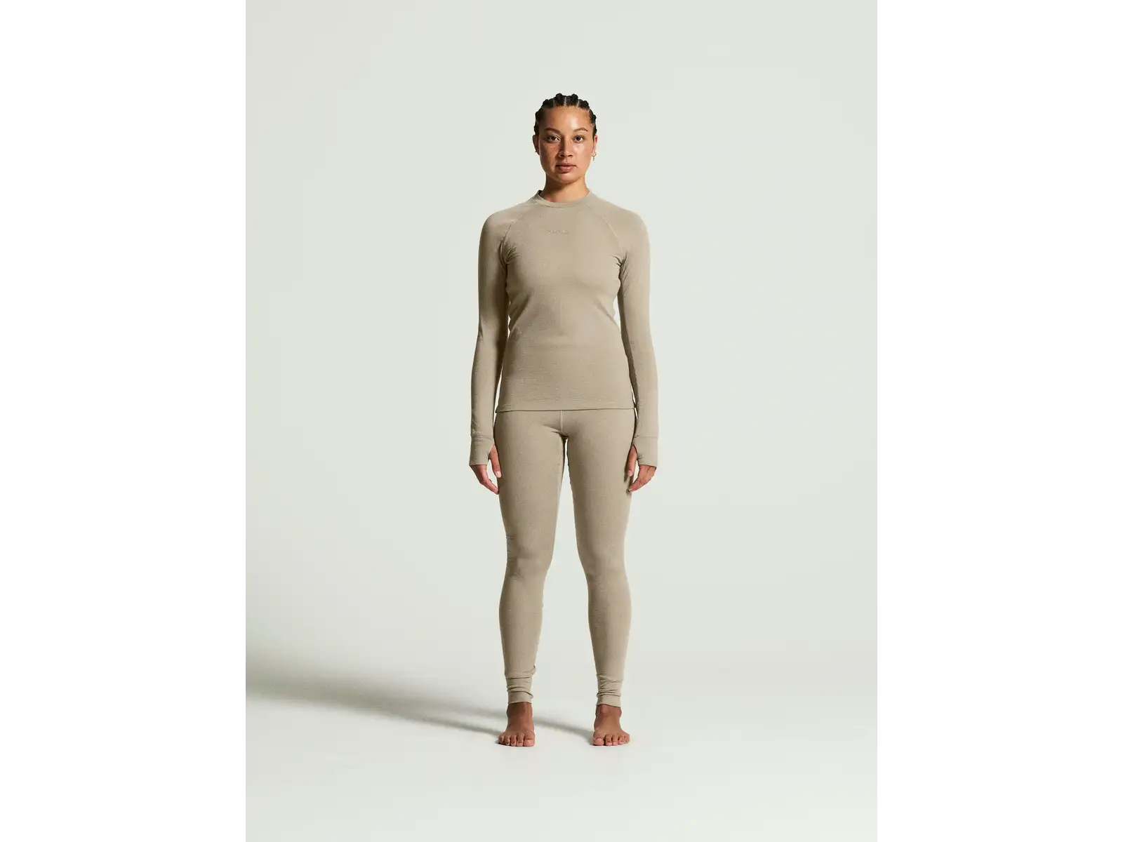 CRAFT Wool Comfort RN LS Damen T-Shirt Beige