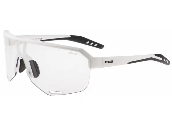 R2 Fluke Fahrradbrille weiß/fotocromatische Gläser