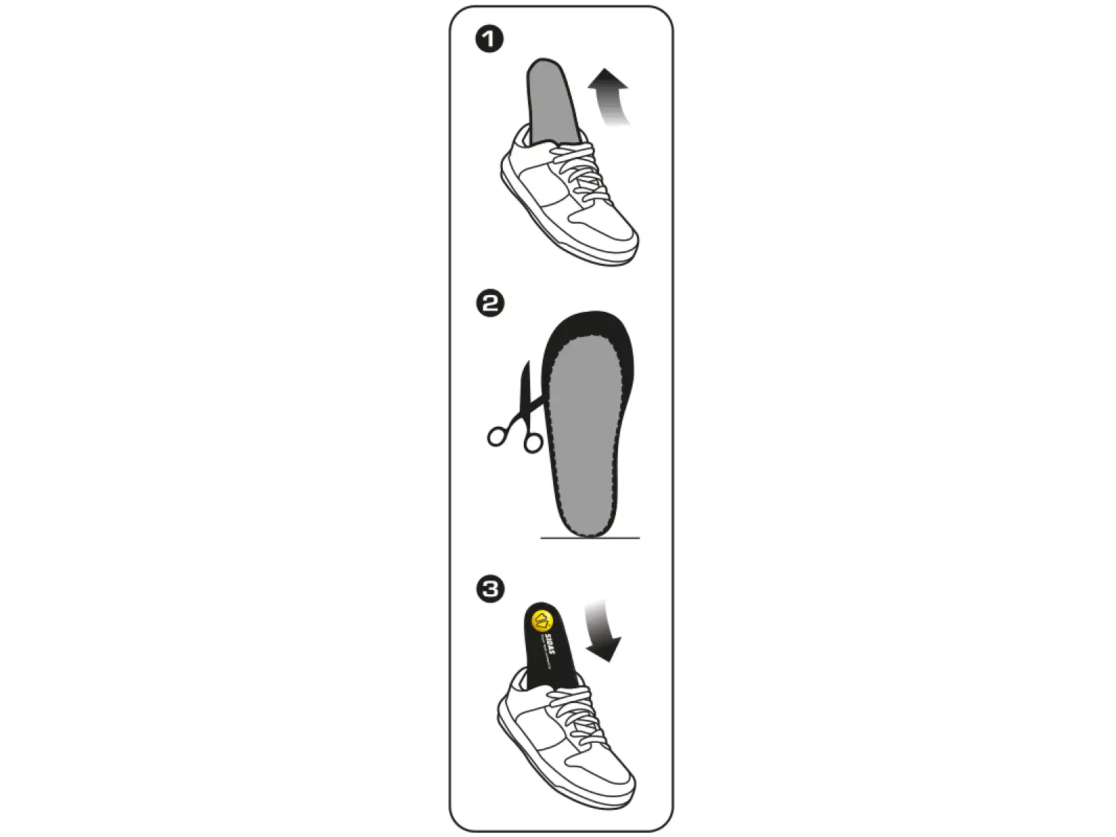 Sidas Cushioning Gel Support V2  Einlegesohlen für Schuhe 1 Paar