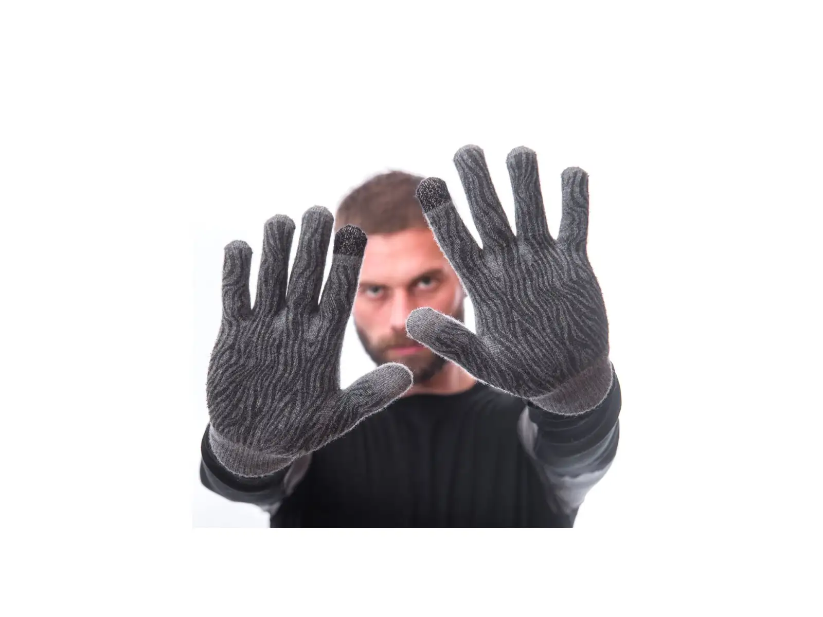 Sensor Merino Handschuhe Grau