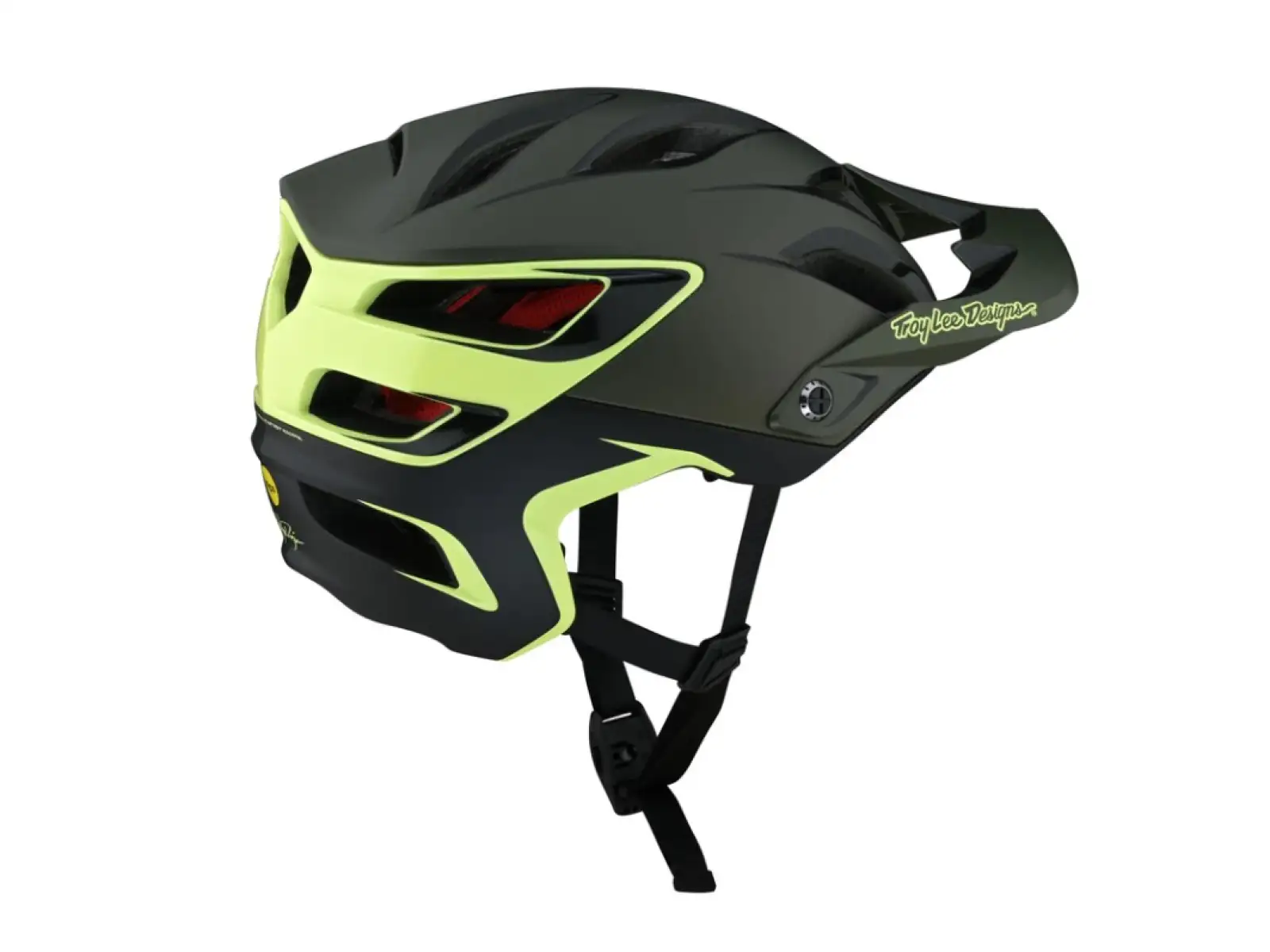 Troy Lee Designs A3 Mips Helm Uno Glass Green
