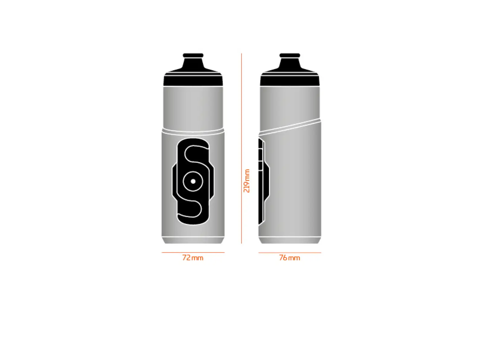 Fidlock Twist Ersatzflasche 600 ml Klar