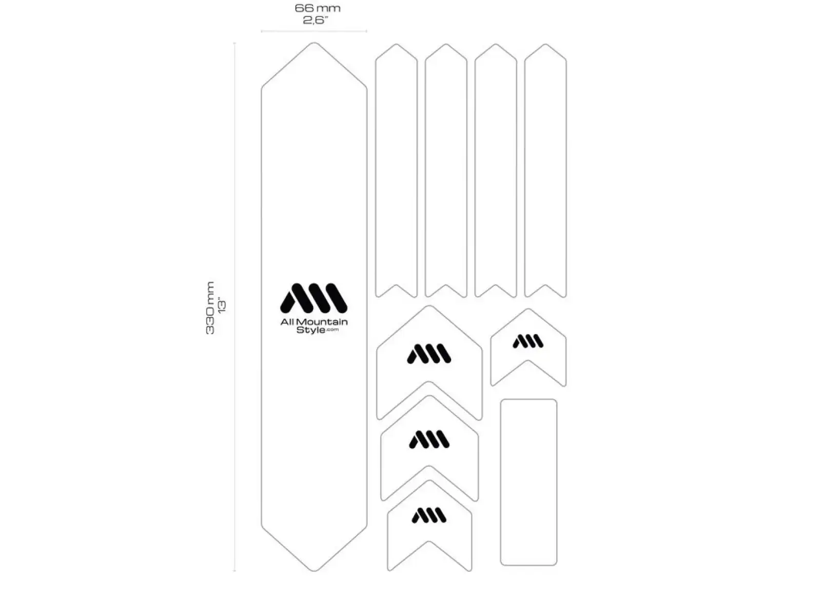 All Mountain Style Rahmen-Schutzaufkleber Extra Black/Silver