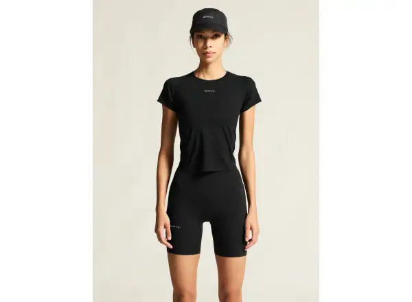 Craft Hypervent Cropped Damen T-Shirt schwarz