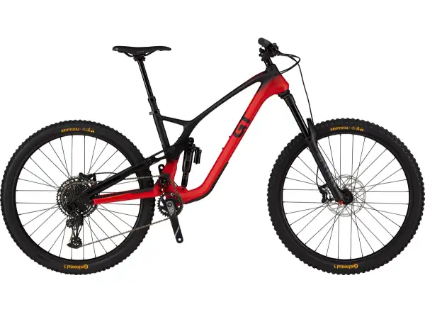 GT Force 29 Carbon Elite Fully Suspended Mountain Bike Red