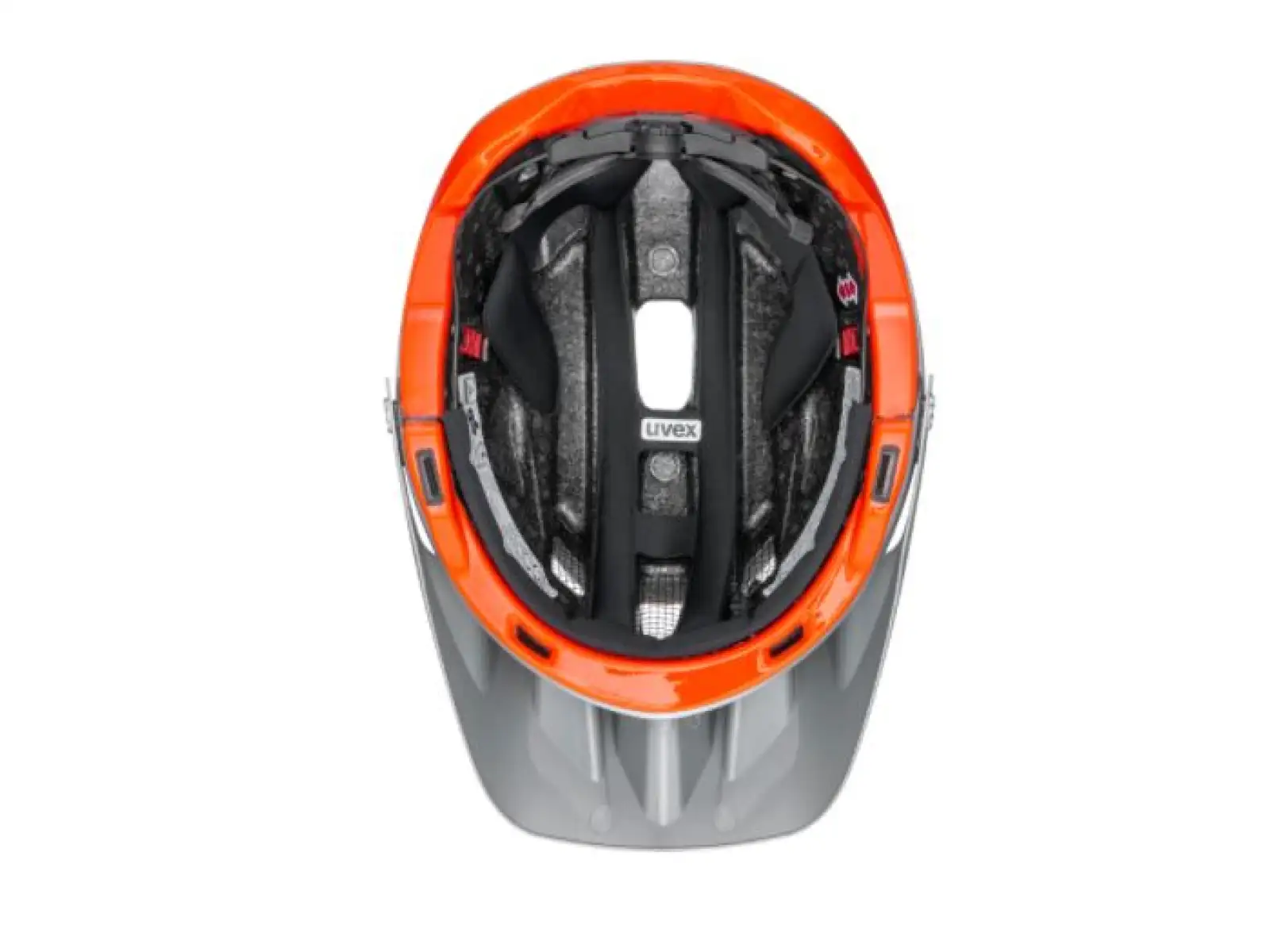 Uvex Quatro Integral MTB Helm Silver/Orange Matt