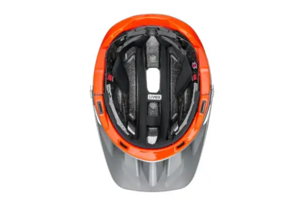 Uvex Quatro Integral MTB Helm Silver/Orange Matt