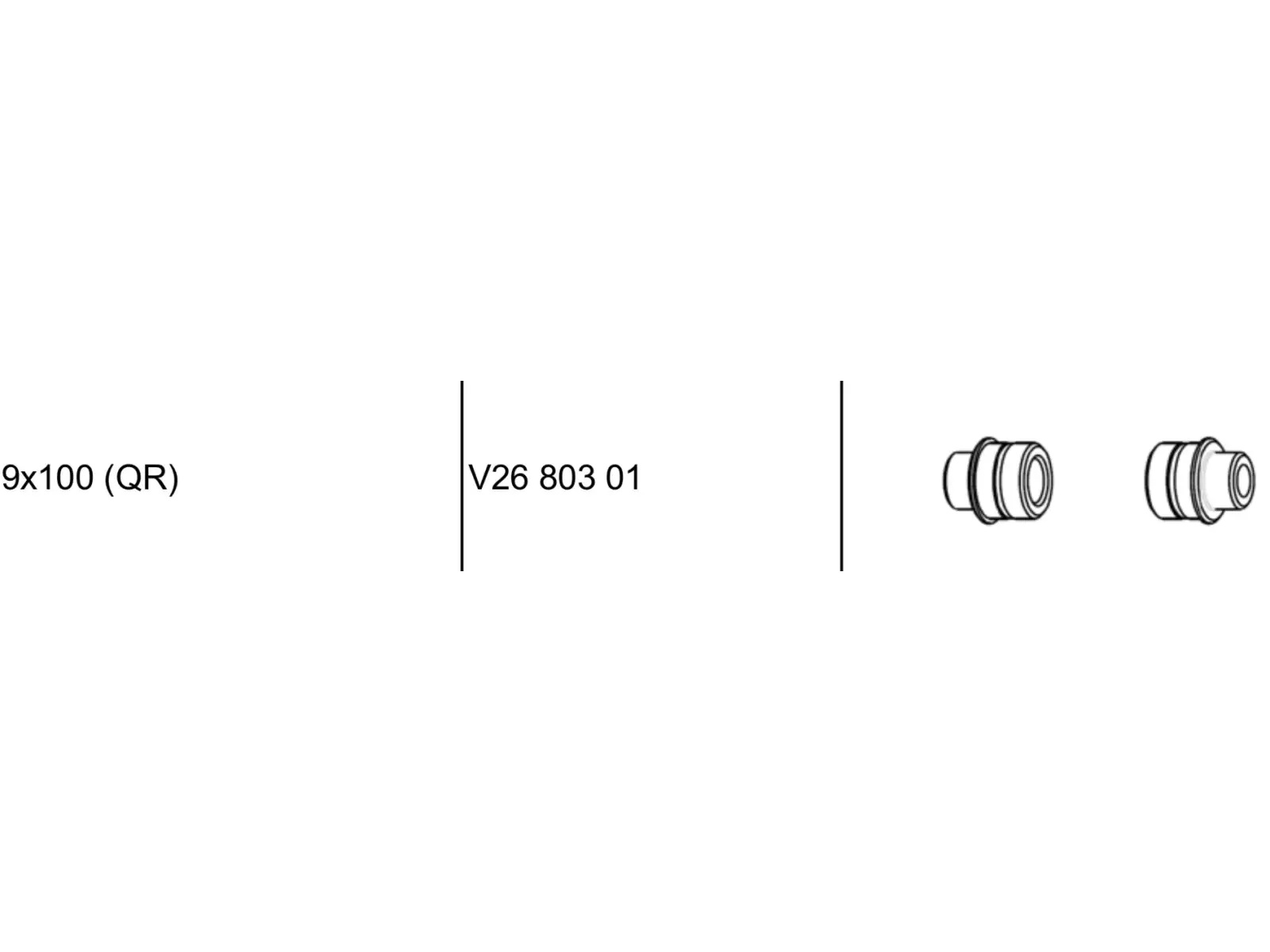 Mavic Reduzierung von 12-mm-Vorderradachse auf Schnellspanner RÚ V2680301.