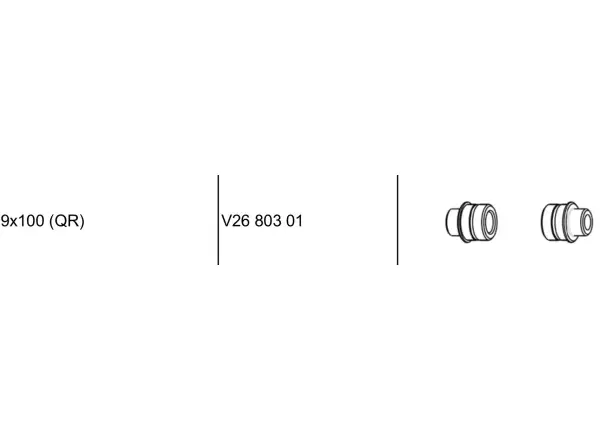 Mavic Reduzierung von 12-mm-Vorderradachse auf Schnellspanner RÚ V2680301.
