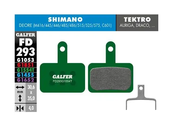 Galfer FD293 Pro G1554T Bremsbeläge für Shimano/Tektro/TRP