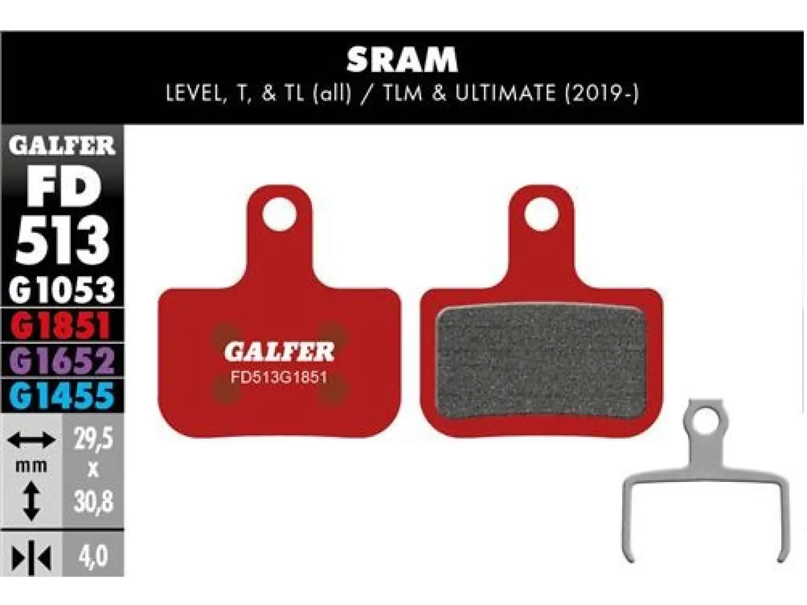 Galfer FD513 Advanced G1851 Bremsbeläge für Sram