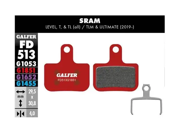 Galfer FD513 Advanced G1851 Bremsbeläge für Sram
