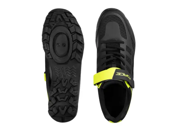 Force GO2 MTB Herren-Fahrradschuhe Schwarz/Fluo