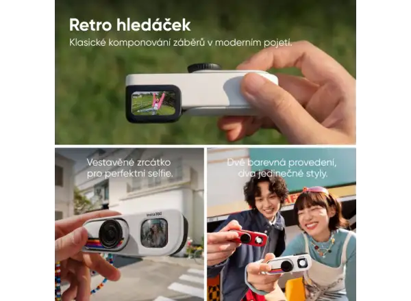 Insta360 GO 3S Kamera Retro-Bundle 128 GB Spezialedition weiß