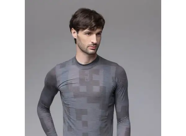 Alé Intimo Knitted Herren Unterhemd lange Ärmel Grey
