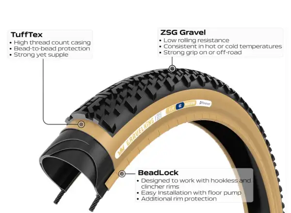Panaracer GravelKing X1 Reifen - 700x35 Schwarz/Braun