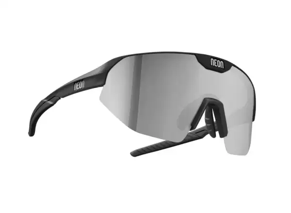 Neon Flame Brille Schwarz Glänzend/Spiegelstahl