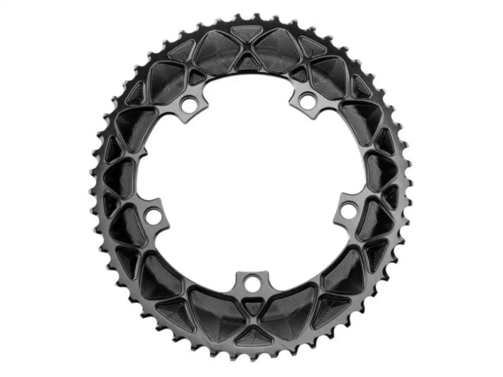 Absolute Black OVAL Road 2x 130/5 53 tooth chainring