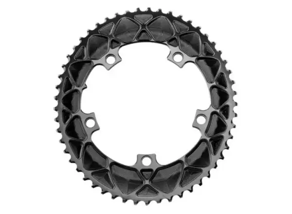 Absolute Black OVAL Road 2x 130/5 53 tooth chainring