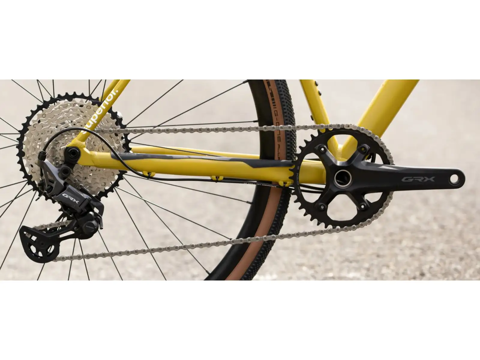 Superior X-Road 6.5 GR Gravelbike in mattem Senf/Schwarz