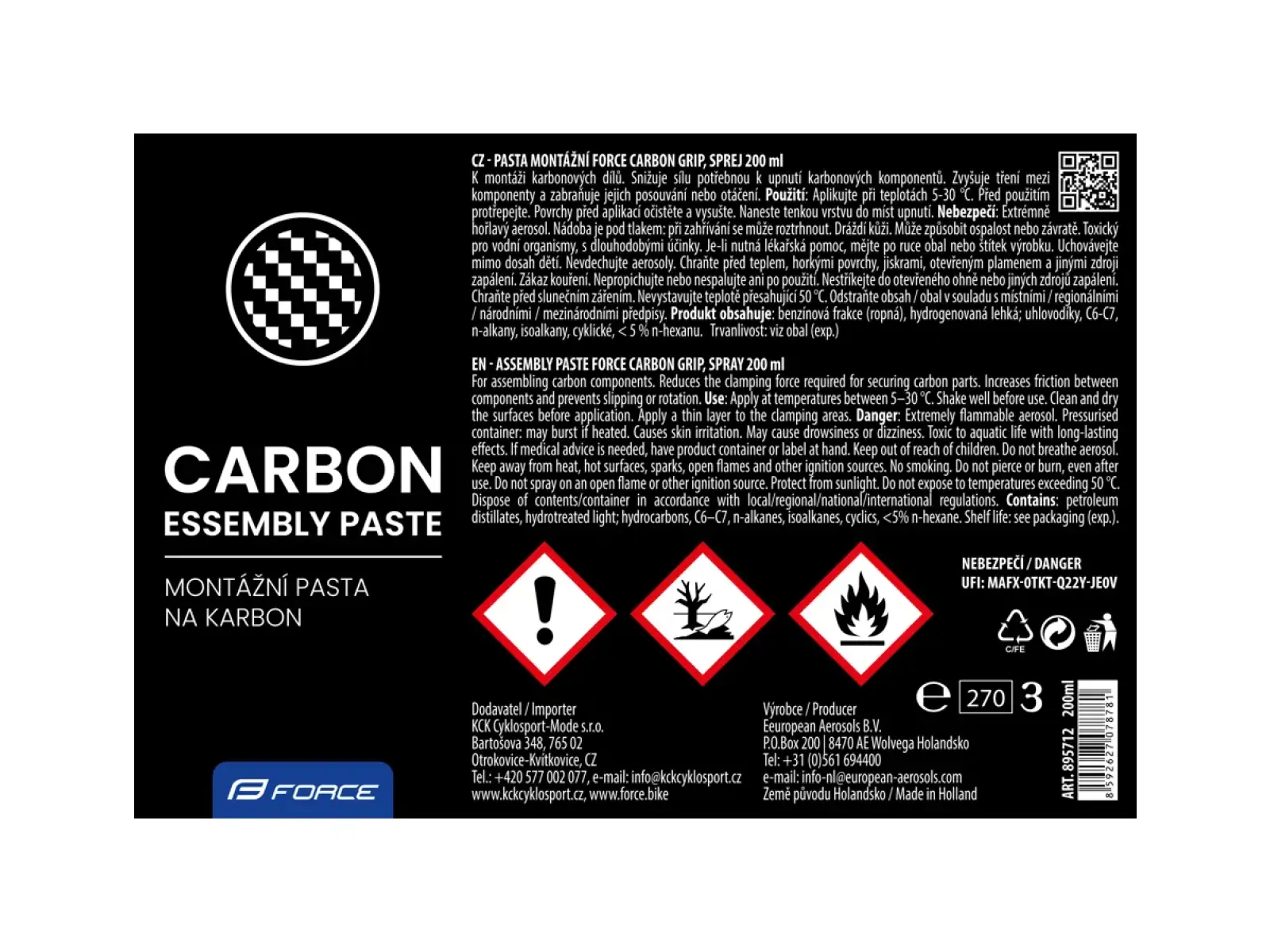 Force Carbon Grip 200 ml Schmiermittel-Spray